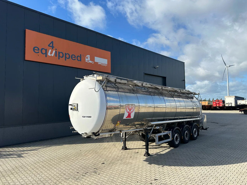 Feldbinder LEBENSMITTEL / LEVENSMIDDELEN FOOD / 33.500L / 3-COMP / PUMPE / NL-trailer / APK: 10-2026 - Semi-remorque citerne: photos 1 Feldbinder LEBENSMITTEL / LEVENSMIDDELEN FOOD / 33.500L / 3-COMP / PUMPE / NL-trailer / APK: 10-2026 - Semi-remorque citerne: photos 1