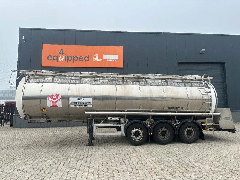 Feldbinder LEVENSMIDDELEN / FOOD / LEBENSMITTEL / 33.500L / 3-COMP / POMP / NL-trailer / APK: 09-2026, 10x beschikbaar - Semi-remorque citerne: photos 2 Feldbinder LEVENSMIDDELEN / FOOD / LEBENSMITTEL / 33.500L / 3-COMP / POMP / NL-trailer / APK: 09-2026, 10x beschikbaar - Semi-remorque citerne: photos 2