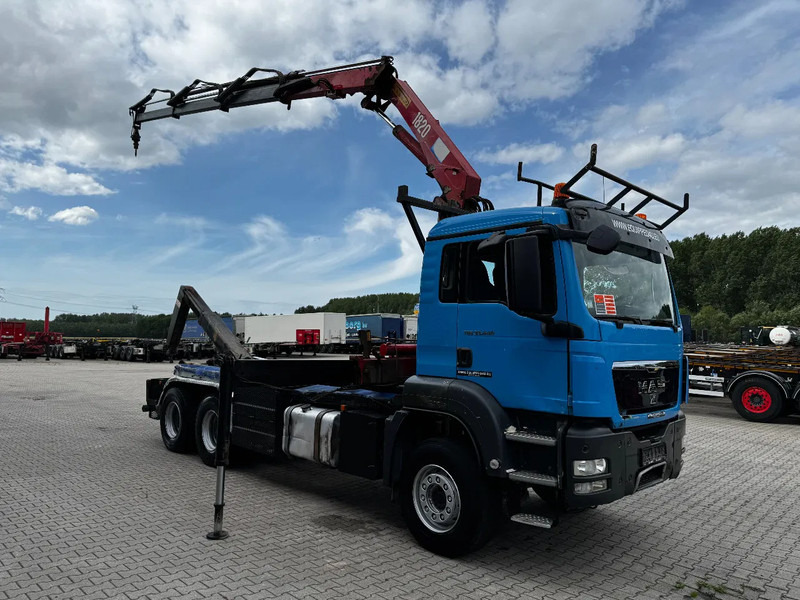 MAN TGS 33.440 6x4, EURO-4, HMF 1823 Crane + VDL HOOK, full spring, manual gearbox, MOT 03/2026 - Camion ampliroll, Camion grue: photos 3 MAN TGS 33.440 6x4, EURO-4, HMF 1823 Crane + VDL HOOK, full spring, manual gearbox, MOT 03/2026 - Camion ampliroll, Camion grue: photos 3