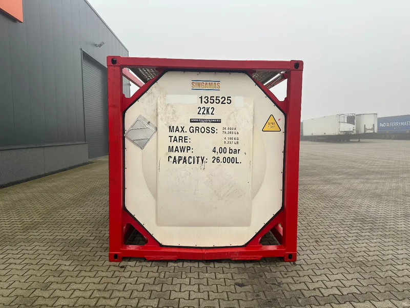 SINGAMAS 20FT ISO, 26.000L/1-COMP/3 BAFFELS/3 manholes, 5Y inspection: 06/2027 - Cuve de stockage: photos 5 SINGAMAS 20FT ISO, 26.000L/1-COMP/3 BAFFELS/3 manholes, 5Y inspection: 06/2027 - Cuve de stockage: photos 5
