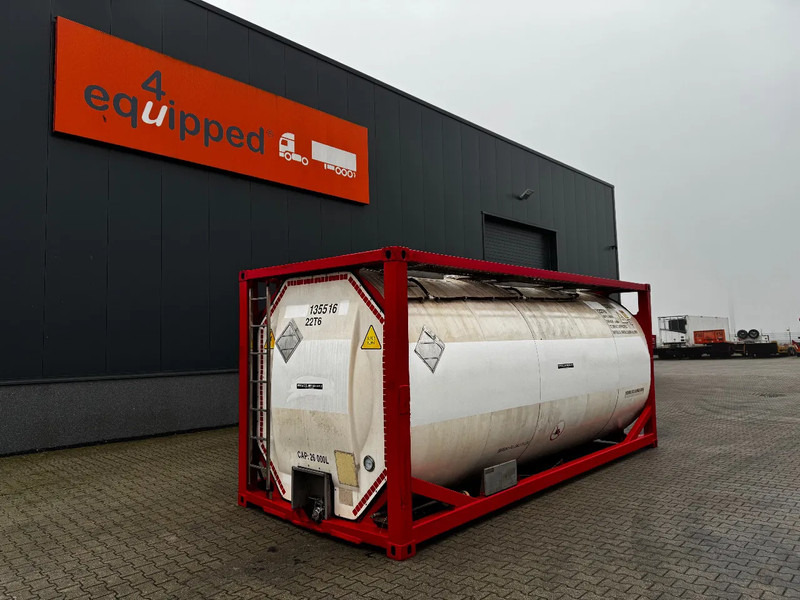 SINGAMAS 20FT ISO, 26.000L/1-COMP/3 BAFFELS/3 manholes, 5Y inspection: 07/2027 - Cuve de stockage: photos 1 SINGAMAS 20FT ISO, 26.000L/1-COMP/3 BAFFELS/3 manholes, 5Y inspection: 07/2027 - Cuve de stockage: photos 1