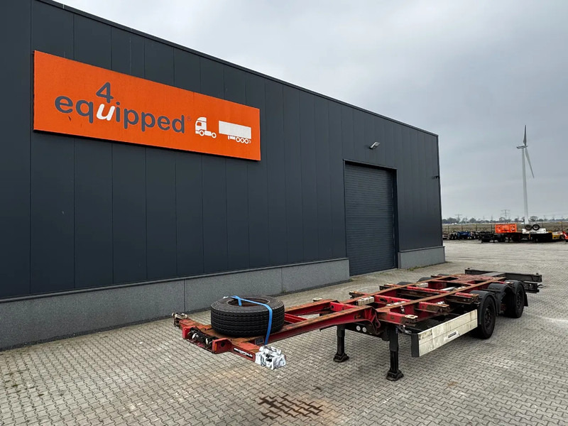 Schmitz Cargobull 40FT HC-chassis, disc, liftaxle, extendable at the rear, WITH WORK!!! - Semi-remorque porte-conteneur/ Caisse mobile: photos 1 Schmitz Cargobull 40FT HC-chassis, disc, liftaxle, extendable at the rear, WITH WORK!!! - Semi-remorque porte-conteneur/ Caisse mobile: photos 1