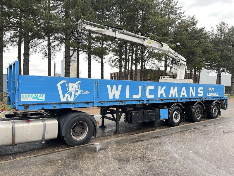 Kwb STEENOPLEGGER KRAAN HIAB R130-F2 - 2x EXT + ROTATOR - 2x STUURASSEN - SCHIJFREMMEN - SAF ASSEN - Semi-remorque plateau: photos 1 Kwb STEENOPLEGGER KRAAN HIAB R130-F2 - 2x EXT + ROTATOR - 2x STUURASSEN - SCHIJFREMMEN - SAF ASSEN - Semi-remorque plateau: photos 1
