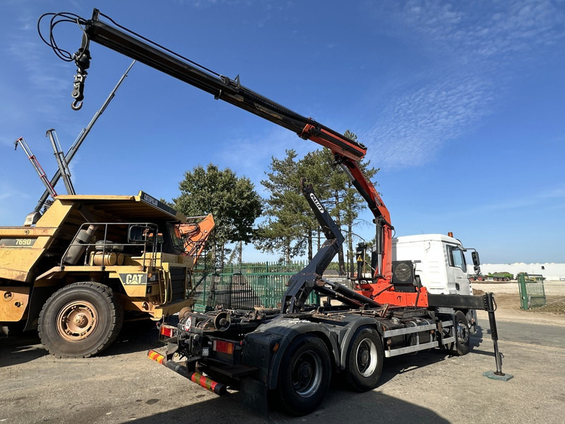 MAN TGA 33.360 6x4 HAAKSYSTEEM + KRAAN PALFINGER PK 15002 - MANUEEL - BLADVERIGN - NAAFREDUCTIE - BE TRUCK - Camion ampliroll, Camion grue: photos 4 MAN TGA 33.360 6x4 HAAKSYSTEEM + KRAAN PALFINGER PK 15002 - MANUEEL - BLADVERIGN - NAAFREDUCTIE - BE TRUCK - Camion ampliroll, Camion grue: photos 4