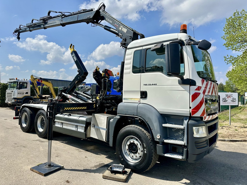 MAN TGS 33.440 6x4 BB HOOKLIFT + CRANE HIAB 166 E-3 HIDUO - RADIO - ROTATOR - EURO 5 - BE TRUCK - Camion ampliroll, Camion grue: photos 1 MAN TGS 33.440 6x4 BB HOOKLIFT + CRANE HIAB 166 E-3 HIDUO - RADIO - ROTATOR - EURO 5 - BE TRUCK - Camion ampliroll, Camion grue: photos 1