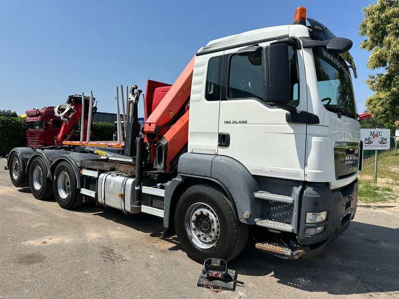 MAN TGS 35.400 8x4 TRIDEM HOOKLIFT T22 + CRANE PALFINGER PK 18001 EH + RADIO - EURO 5 - LIFT/STEERING AXLE - BE TRUCK - Camion ampliroll, Camion grue: photos 3 MAN TGS 35.400 8x4 TRIDEM HOOKLIFT T22 + CRANE PALFINGER PK 18001 EH + RADIO - EURO 5 - LIFT/STEERING AXLE - BE TRUCK - Camion ampliroll, Camion grue: photos 3