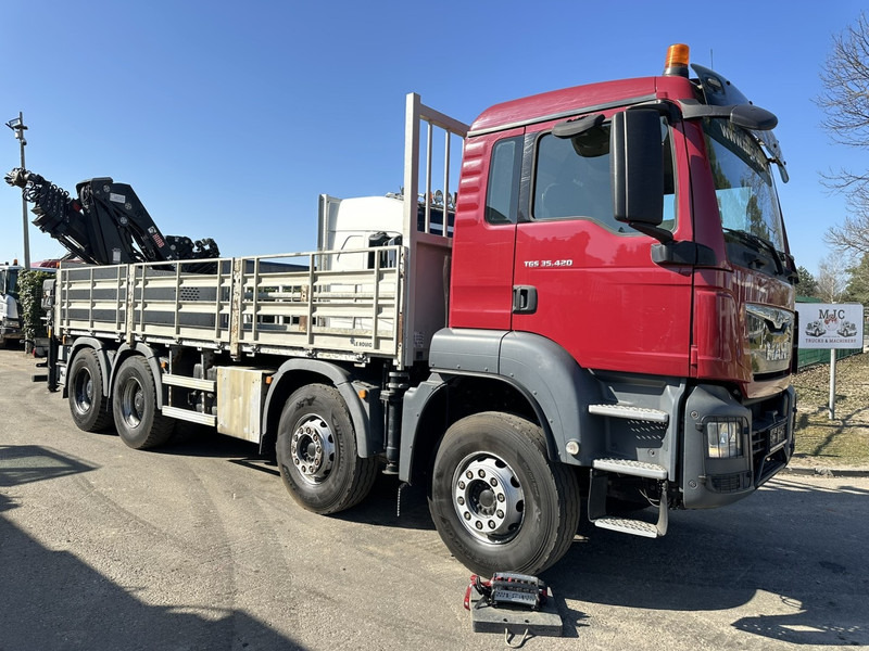 MAN TGS 35.420 8x4 + CRANE HIAB X-HIPRO 302 EP-5 - 192.000km - ROTATOR - 5/6 F - PLATFORM 6m55 - AIR SUSPENSION - TUV 06/2025 - TOP CONDITION - Camion plateau, Camion grue: photos 1 MAN TGS 35.420 8x4 + CRANE HIAB X-HIPRO 302 EP-5 - 192.000km - ROTATOR - 5/6 F - PLATFORM 6m55 - AIR SUSPENSION - TUV 06/2025 - TOP CONDITION - Camion plateau, Camion grue: photos 1