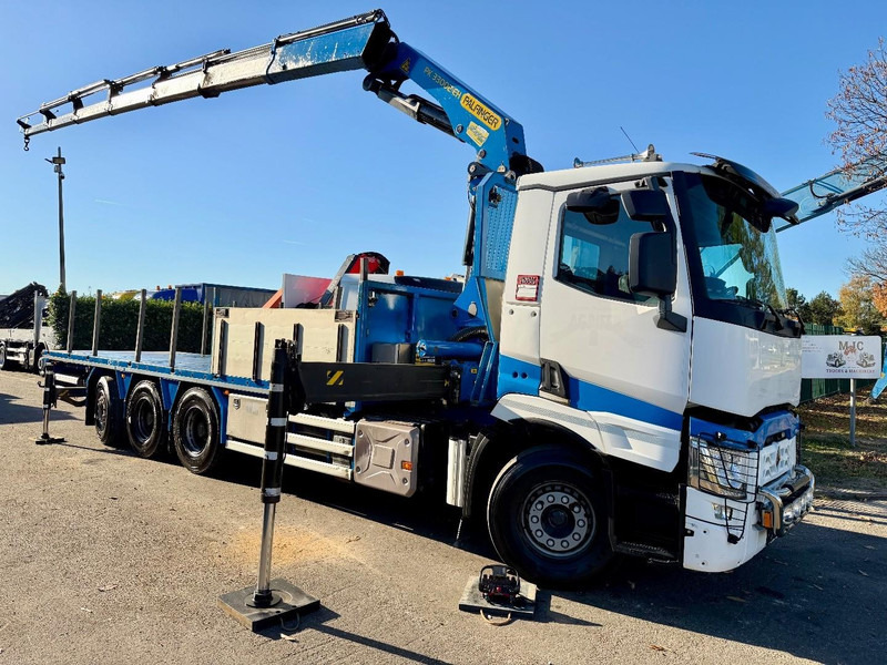 Renault C480 8x4 Pritsche + Kran (20m!) PALFINGER PK33002-EH E (6x) - PLATFORM 8m25 - LIFT/STEERING - GOOD TIRES - BE TRUCK - Camion plateau, Camion grue: photos 2 Renault C480 8x4 Pritsche + Kran (20m!) PALFINGER PK33002-EH E (6x) - PLATFORM 8m25 - LIFT/STEERING - GOOD TIRES - BE TRUCK - Camion plateau, Camion grue: photos 2