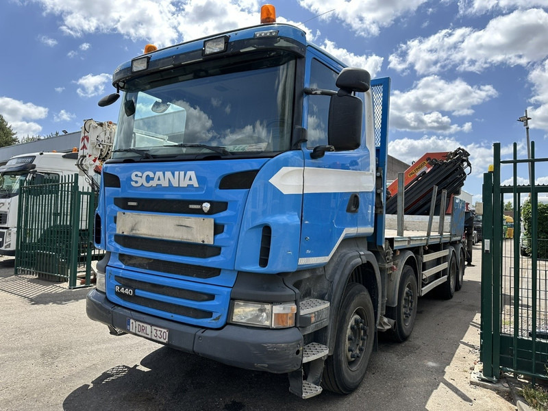 Scania G440 8x4 PRITSCHE + (25m!) KRAN PALFINGER PK78002 SH G 8x + WINCH - PLATFORM 6m25 - SCHALT - AP ACHSEN - BLATT - EURO 5 - BELGISCHE - Camion plateau, Camion grue: photos 4 Scania G440 8x4 PRITSCHE + (25m!) KRAN PALFINGER PK78002 SH G 8x + WINCH - PLATFORM 6m25 - SCHALT - AP ACHSEN - BLATT - EURO 5 - BELGISCHE - Camion plateau, Camion grue: photos 4