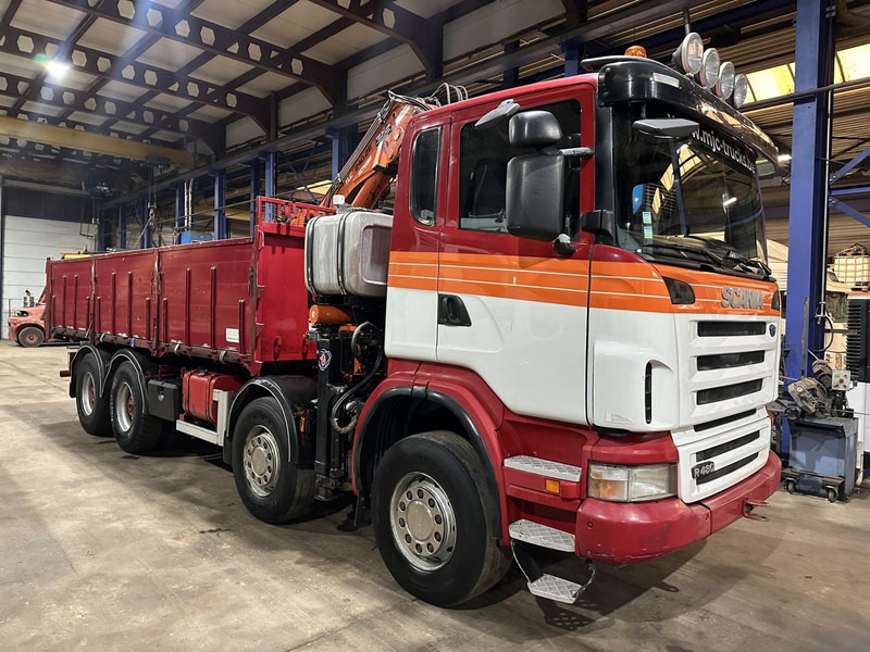 Scania G480 8x4 TIPPER + CRANE ATLAS 240.E4 + RADIO - STEEL SPRING / BIG AXLES - Camion benne, Camion grue: photos 1 Scania G480 8x4 TIPPER + CRANE ATLAS 240.E4 + RADIO - STEEL SPRING / BIG AXLES - Camion benne, Camion grue: photos 1