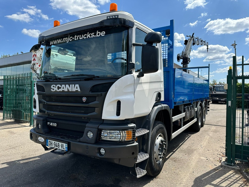 Scania P410 6x4 + CRANE HIAB 166 ES-4 - RETARDER - ROTATOR - PLATFORM 6m80 - BIG AXLES HUB REDUCTION - STEEL SPRING - Camion grue: photos 4 Scania P410 6x4 + CRANE HIAB 166 ES-4 - RETARDER - ROTATOR - PLATFORM 6m80 - BIG AXLES HUB REDUCTION - STEEL SPRING - Camion grue: photos 4