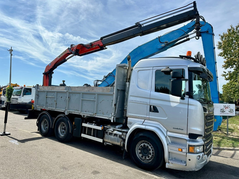 Scania R520 6x4 PRITSCHE + KRAN PALFINGER PK 15002 A - *ZSM + KIPPER* - RETARDER - *FULL AIR* - EUR 6 - BE TRUCK - Camion plateau, Camion grue: photos 1 Scania R520 6x4 PRITSCHE + KRAN PALFINGER PK 15002 A - *ZSM + KIPPER* - RETARDER - *FULL AIR* - EUR 6 - BE TRUCK - Camion plateau, Camion grue: photos 1
