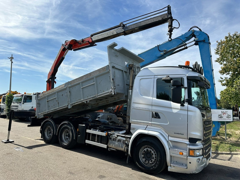Scania R520 6x4 PRITSCHE + KRAN PALFINGER PK 15002 A - *ZSM + KIPPER* - RETARDER - *FULL AIR* - EUR 6 - BE TRUCK - Camion plateau, Camion grue: photos 3 Scania R520 6x4 PRITSCHE + KRAN PALFINGER PK 15002 A - *ZSM + KIPPER* - RETARDER - *FULL AIR* - EUR 6 - BE TRUCK - Camion plateau, Camion grue: photos 3