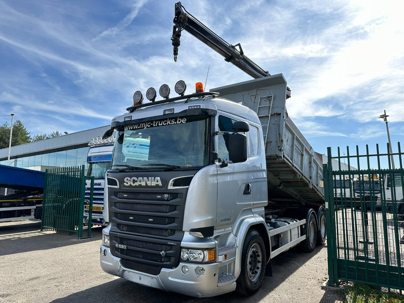 Scania R520 6x4 TIPPER + CRANE PALFINGER PK 15002 A - TRACTOR UNIT - RETARDER - *FULL AIR* - EUR 6 - BE TRUCK - Camion benne, Camion grue: photos 5 Scania R520 6x4 TIPPER + CRANE PALFINGER PK 15002 A - TRACTOR UNIT - RETARDER - *FULL AIR* - EUR 6 - BE TRUCK - Camion benne, Camion grue: photos 5