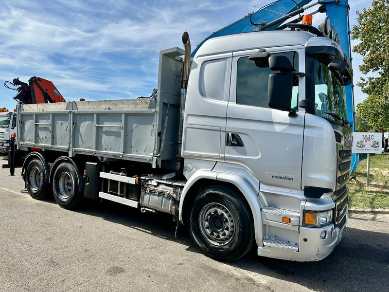 Scania R520 6x4 TIPPER + CRANE PALFINGER PK 15002 A - TRACTOR UNIT - RETARDER - *FULL AIR* - EUR 6 - BE TRUCK - Camion benne, Camion grue: photos 2 Scania R520 6x4 TIPPER + CRANE PALFINGER PK 15002 A - TRACTOR UNIT - RETARDER - *FULL AIR* - EUR 6 - BE TRUCK - Camion benne, Camion grue: photos 2