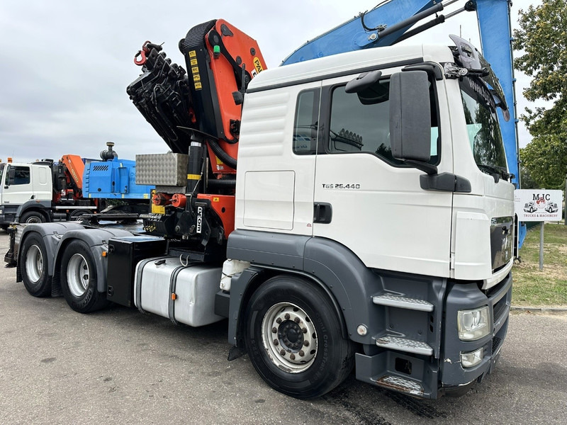 MAN TGS 26.440 6X4 SZM + (22m) KRAN PALFINGER PK62002 E 6x H + 1ME - RETARDER - EURO 5 - BE TRUCK - Tracteur routier: photos 1 MAN TGS 26.440 6X4 SZM + (22m) KRAN PALFINGER PK62002 E 6x H + 1ME - RETARDER - EURO 5 - BE TRUCK - Tracteur routier: photos 1