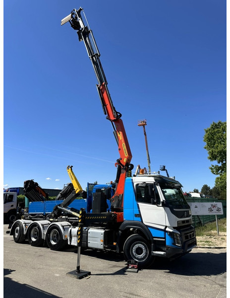 Camion ampliroll, Camion grue Volvo FMX 460 8x4 TRIDEM HOOKLIFT + CRANE PK 23002 SH + GRABBER / ROTATOR - EURO 6 - LIFT + STEERING AXLE - *374.000km* - EXT BUMPER: photos 11