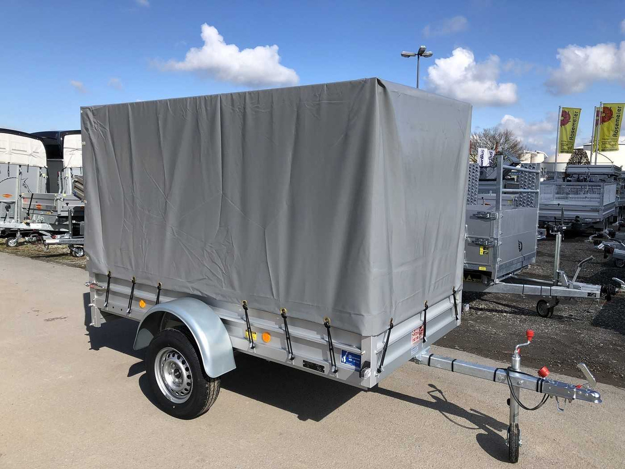 KOCH U4 mit Plane 1100 grau Kastenanhänger ungebremst - Remorque voiture: photos 3 KOCH U4 mit Plane 1100 grau Kastenanhänger ungebremst - Remorque voiture: photos 3