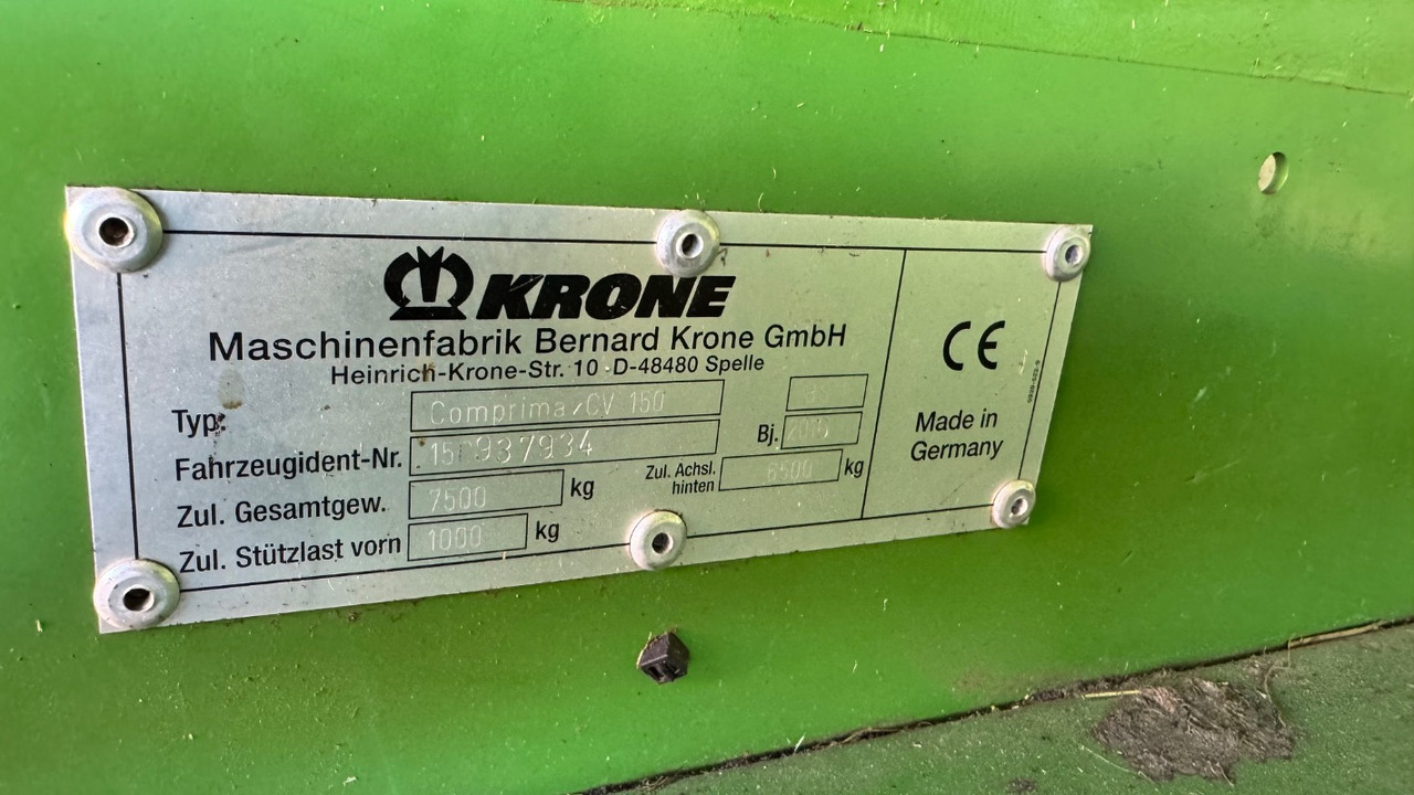 Krone Comprima V 150 XC Tandem - Enrubanneuse: photos 2 Krone Comprima V 150 XC Tandem - Enrubanneuse: photos 2