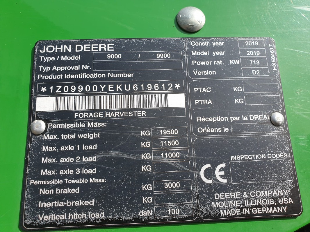 John Deere 9900 - Matériel de récolte: photos 2 John Deere 9900 - Matériel de récolte: photos 2