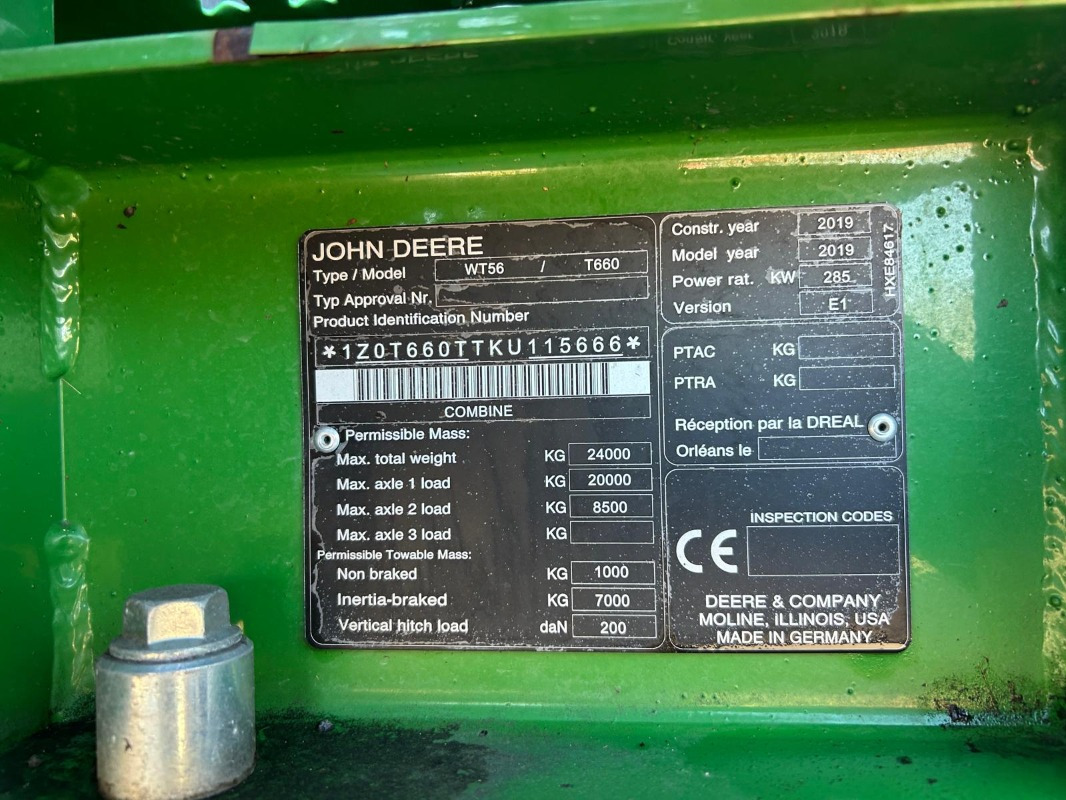 John Deere T660 - Moissonneuse-batteuse: photos 5 John Deere T660 - Moissonneuse-batteuse: photos 5