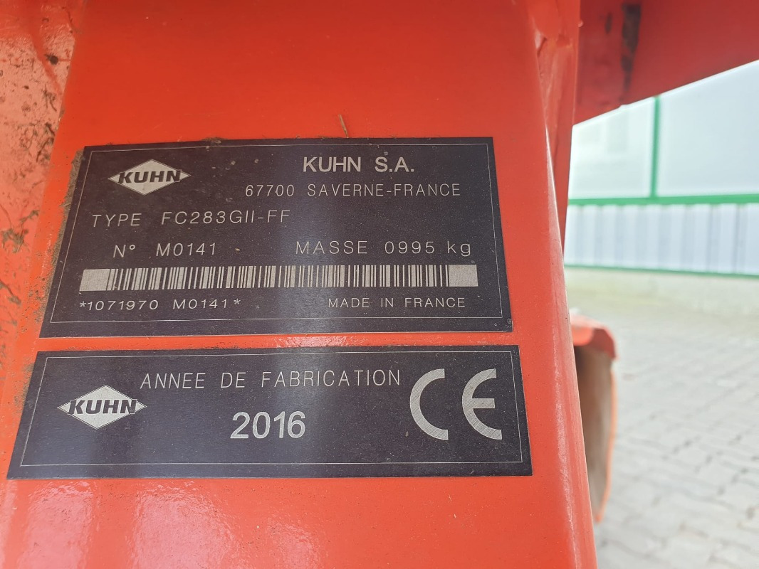 Kuhn FC 283 G-II FF LIFTCONTROL - Faucheuse: photos 2 Kuhn FC 283 G-II FF LIFTCONTROL - Faucheuse: photos 2