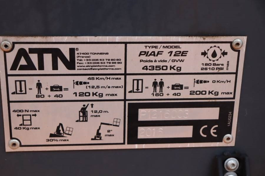 ATN PIAF 12E Electric, 12m Working Height, 5m Reach, T - Nacelle articulée: photos 3 ATN PIAF 12E Electric, 12m Working Height, 5m Reach, T - Nacelle articulée: photos 3