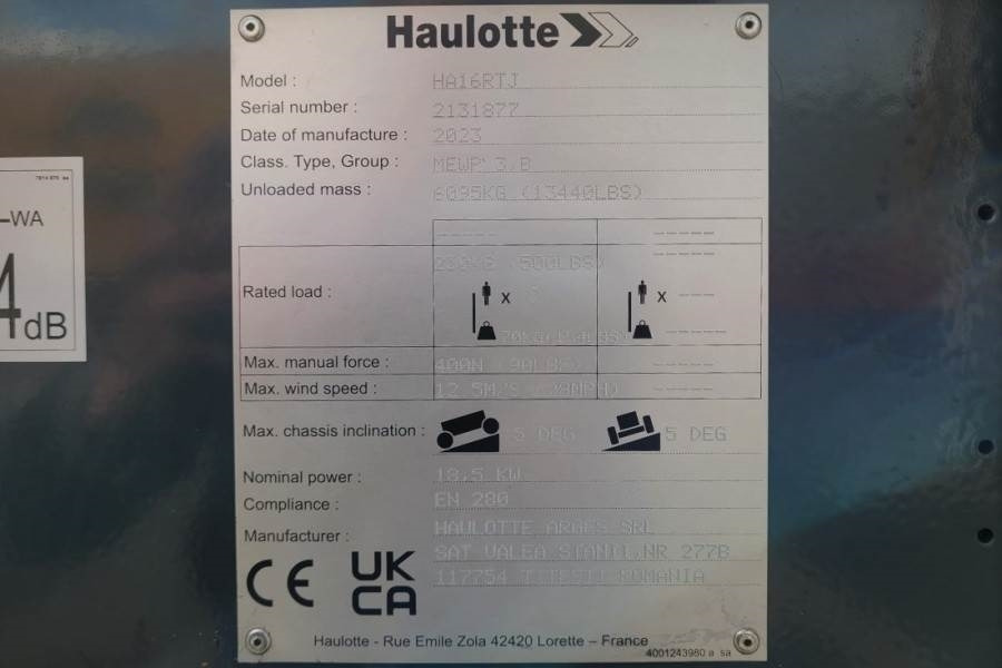 Haulotte HA16RTJ Valid Inspection, *Guarantee! Diesel, 4x4 - Nacelle articulée: photos 3 Haulotte HA16RTJ Valid Inspection, *Guarantee! Diesel, 4x4 - Nacelle articulée: photos 3