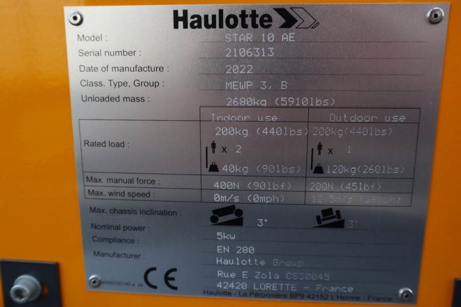 Haulotte Star 10AC Valid Inspection, *Guarantee! Electric, - Nacelle articulée: photos 5 Haulotte Star 10AC Valid Inspection, *Guarantee! Electric, - Nacelle articulée: photos 5