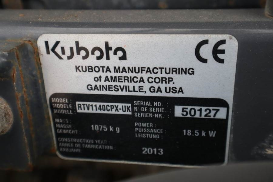 Quadricycle Kubota RTV1140CPX 4x4 Dutch Registration, Diesel, 4x4 Dri: photos 7