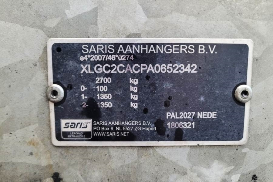 Saris C2700 2 Axel Trailer, Maximum payload: 2045 kg, In - Remorque voiture: photos 5 Saris C2700 2 Axel Trailer, Maximum payload: 2045 kg, In - Remorque voiture: photos 5