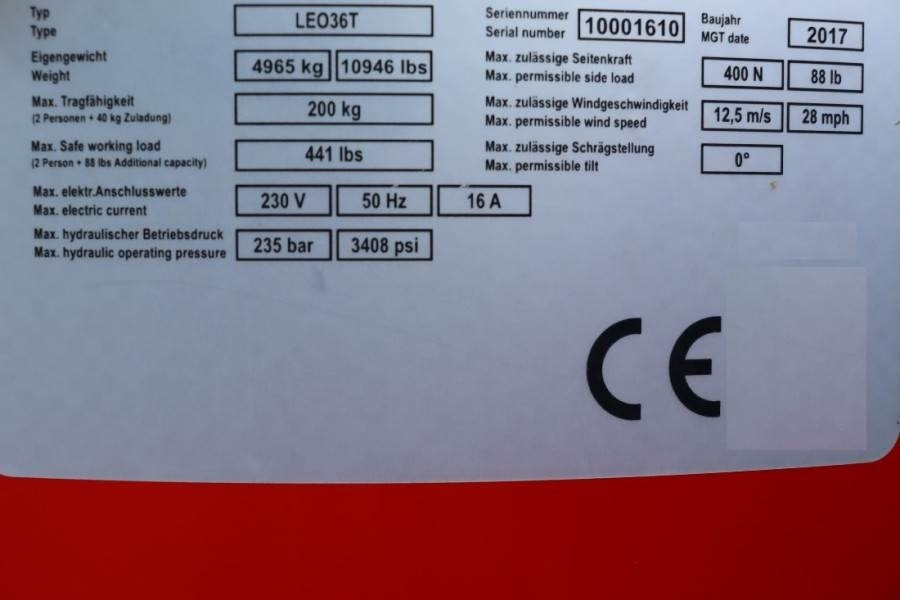 Teupen Leo 36t Valid inspection, *Guarantee! 230 V Electr - Nacelle articulée, Nacelle araignée: photos 4 Teupen Leo 36t Valid inspection, *Guarantee! 230 V Electr - Nacelle articulée, Nacelle araignée: photos 4