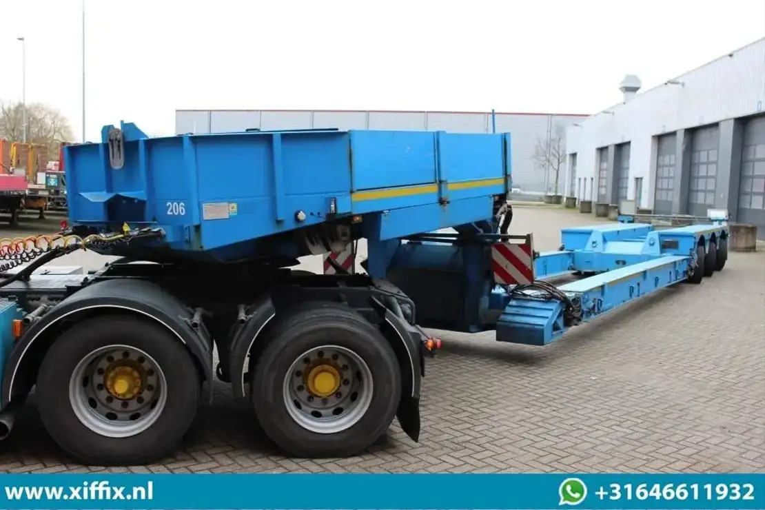 Faymonville 3-ass. Uitschuifbare dieplader met afneembare zwanenhals / Hydr. Vre - Semi-remorque surbaissé: photos 3 Faymonville 3-ass. Uitschuifbare dieplader met afneembare zwanenhals / Hydr. Vre - Semi-remorque surbaissé: photos 3