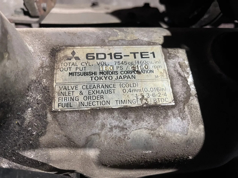 Kobelco Mitsubishi 6D16-TE1 from kobelco crane Fuso motor 142 kW 180PK - Moteur pour Camion: photos 3 Kobelco Mitsubishi 6D16-TE1 from kobelco crane Fuso motor 142 kW 180PK - Moteur pour Camion: photos 3