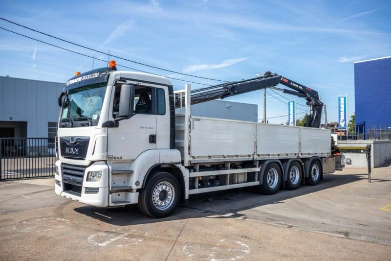 MAN TGS 35.420 BL-8x4-4+HIAB 188 E-2 - Camion plateau, Camion grue: photos 1 MAN TGS 35.420 BL-8x4-4+HIAB 188 E-2 - Camion plateau, Camion grue: photos 1