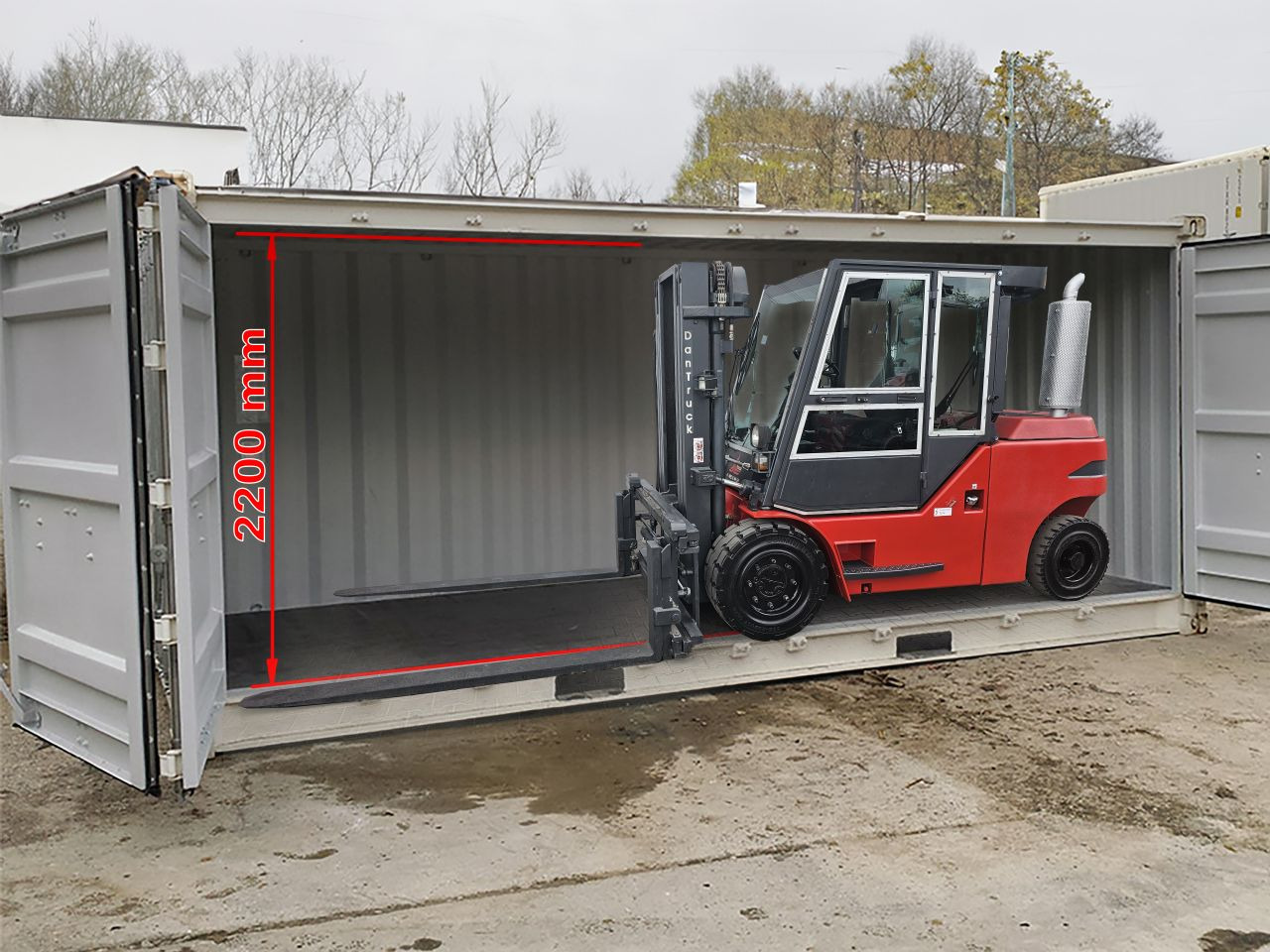 Dan Truck 8450DG Container-Indoor-Stapler -TRIPLEX - Chariot élévateur diesel: photos 1 Dan Truck 8450DG Container-Indoor-Stapler -TRIPLEX - Chariot élévateur diesel: photos 1