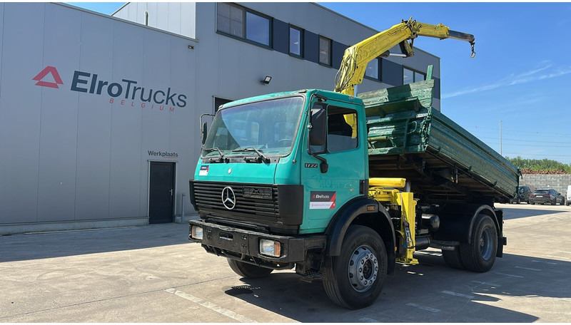 Mercedes-Benz SK 1722 (4X4 / LAMES / GRAND PONT / GRUE / TRES PROPRE / BIG HUB / STEEL SUSP. / V6) - Camion benne, Camion grue: photos 1 Mercedes-Benz SK 1722 (4X4 / LAMES / GRAND PONT / GRUE / TRES PROPRE / BIG HUB / STEEL SUSP. / V6) - Camion benne, Camion grue: photos 1