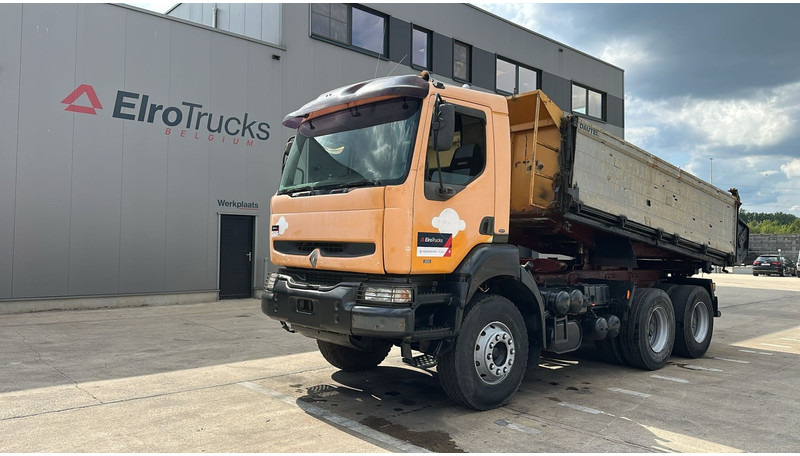 Renault Kerax 385 (POMPE MANUELLE / MANUAL PUMP / 6X4 / LAMES / GRAND PONT) - Camion benne: photos 1 Renault Kerax 385 (POMPE MANUELLE / MANUAL PUMP / 6X4 / LAMES / GRAND PONT) - Camion benne: photos 1