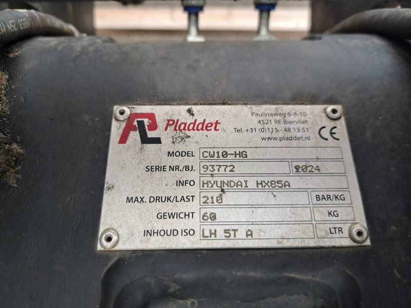 Pladdet CW10 hydraulick Quic Coupler HX85A - Attache rapide pour Engins de chantier: photos 5 Pladdet CW10 hydraulick Quic Coupler HX85A - Attache rapide pour Engins de chantier: photos 5