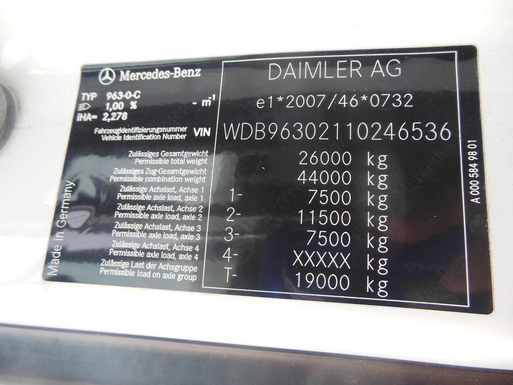 Camion à rideaux coulissants Mercedes-Benz ACTROS 2546, 24 PALETTEN, LBW, ALU FELGEN, TOP!!: photos 26
