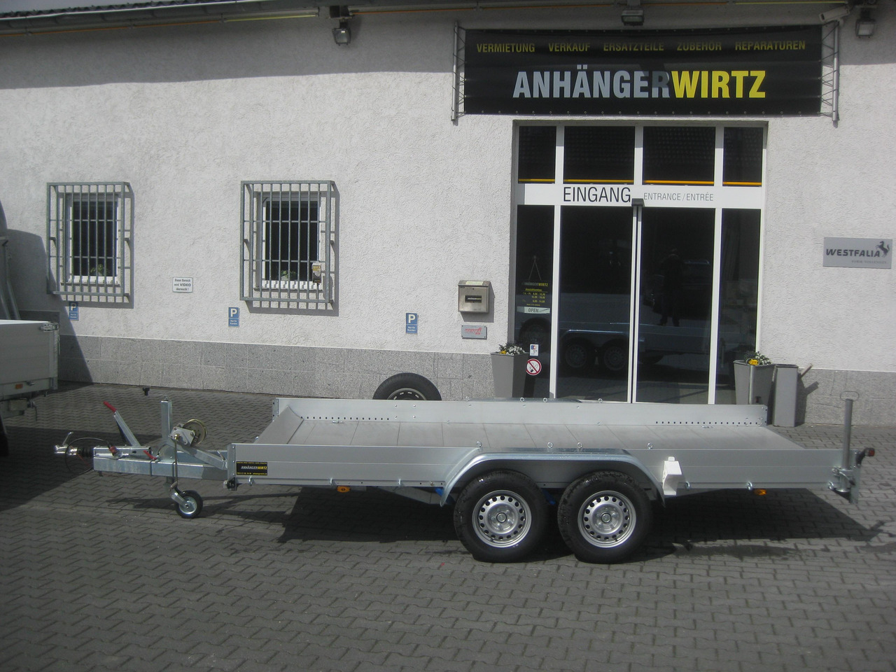 Anssems Transporter AMT 2500 407x180x18cm Aluboden Alurampen Seilwinde 2500kg online - Remorque porte-voitures: photos 2 Anssems Transporter AMT 2500 407x180x18cm Aluboden Alurampen Seilwinde 2500kg online - Remorque porte-voitures: photos 2