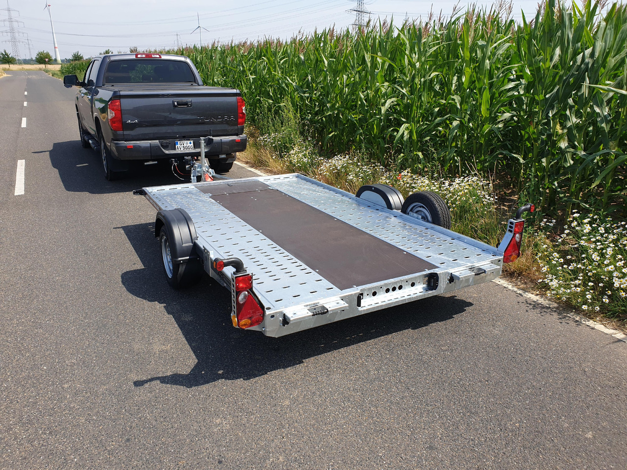 Brian James A2 Transporter 320x180cm ausziehbare Rampen 190cm Stützen greyline 1500kg Abverkauf - Remorque porte engin: photos 3 Brian James A2 Transporter 320x180cm ausziehbare Rampen 190cm Stützen greyline 1500kg Abverkauf - Remorque porte engin: photos 3