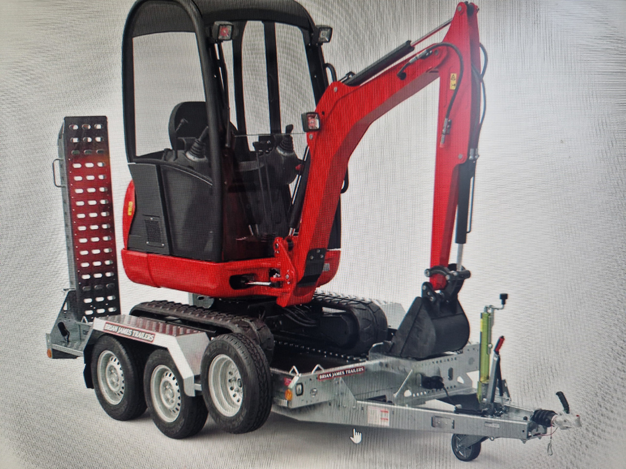 Brian James Digger Plant 543-2813-35 280x130cm Auffahrrampen klappbar Reserverad 3500kg - Remorque porte engin: photos 2 Brian James Digger Plant 543-2813-35 280x130cm Auffahrrampen klappbar Reserverad 3500kg - Remorque porte engin: photos 2