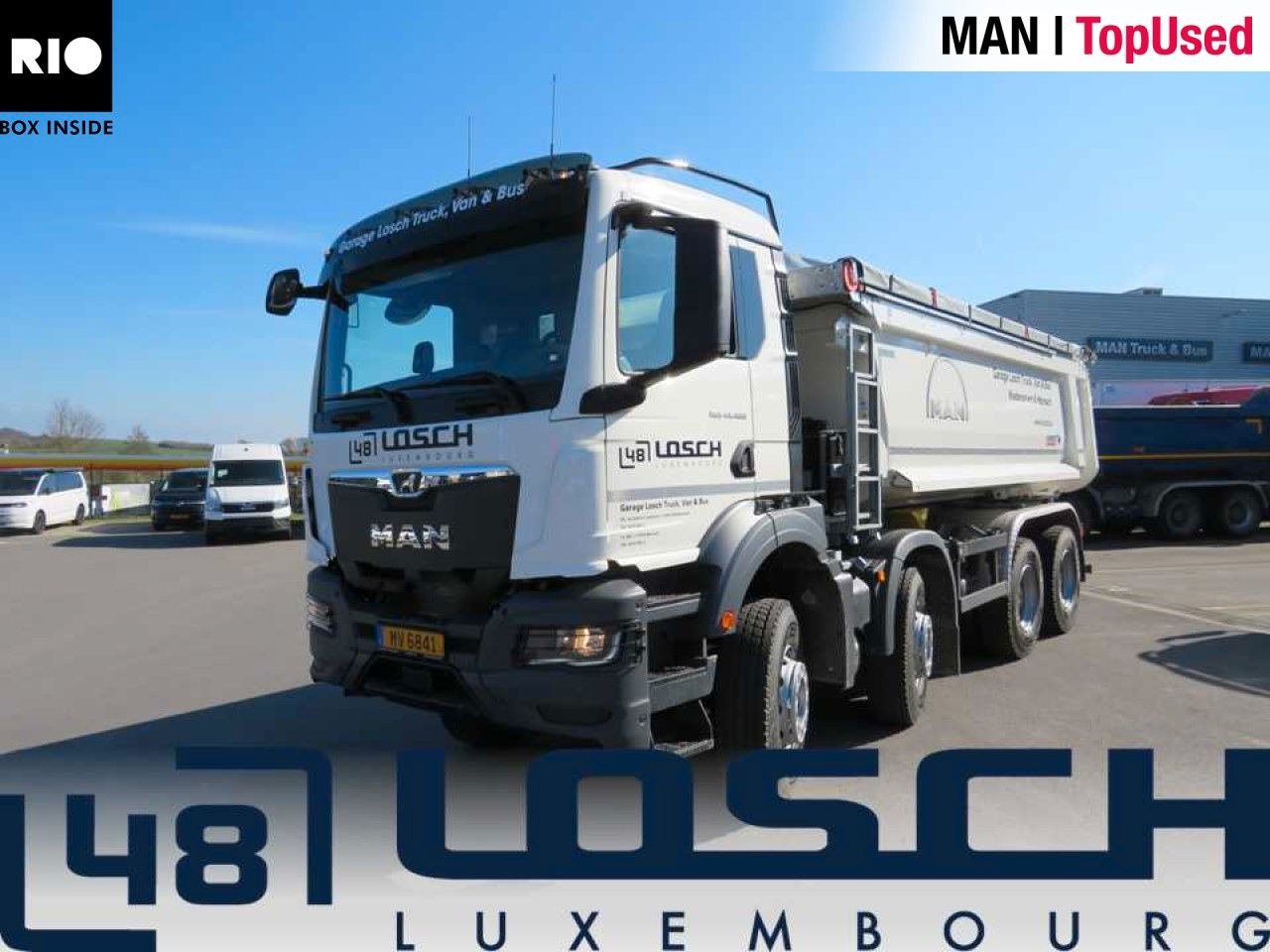 MAN TGS 41.480 8x4 BB CH Schmitz Muldenkipper Klima - Camion multibenne: photos 1 MAN TGS 41.480 8x4 BB CH Schmitz Muldenkipper Klima - Camion multibenne: photos 1
