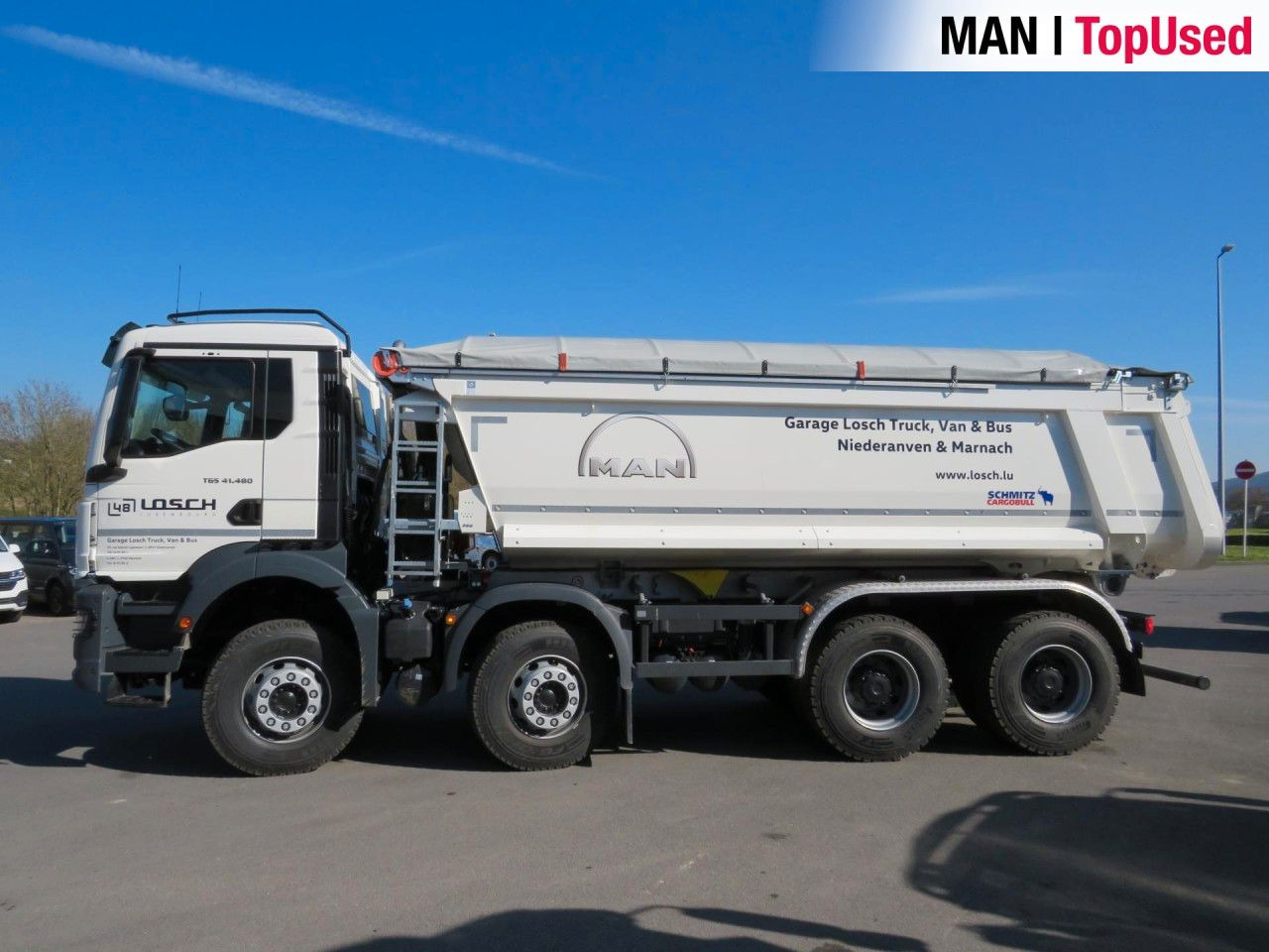 MAN TGS 41.480 8x4 BB CH Schmitz Muldenkipper - Camion multibenne: photos 3 MAN TGS 41.480 8x4 BB CH Schmitz Muldenkipper - Camion multibenne: photos 3