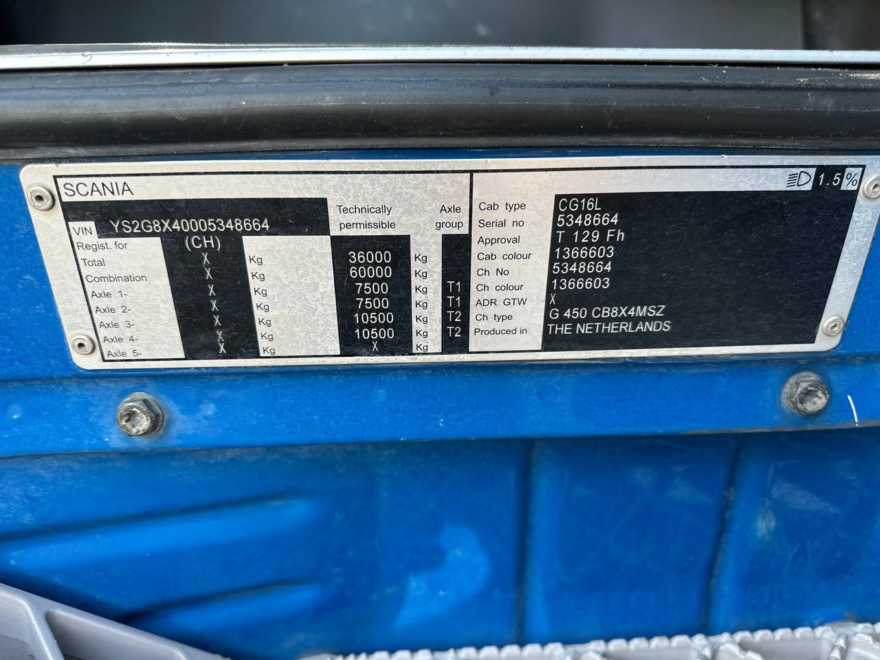 Camion ampliroll SCANIA G450 8x4 Abrollkipper: photos 10