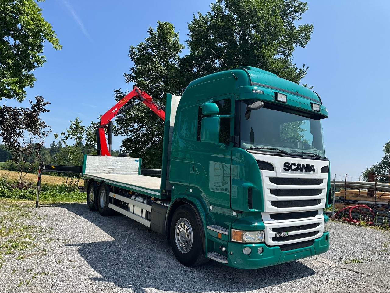SCANIA R 480 6x2 Palfinger 16502 - Camion plateau, Camion grue: photos 3 SCANIA R 480 6x2 Palfinger 16502 - Camion plateau, Camion grue: photos 3