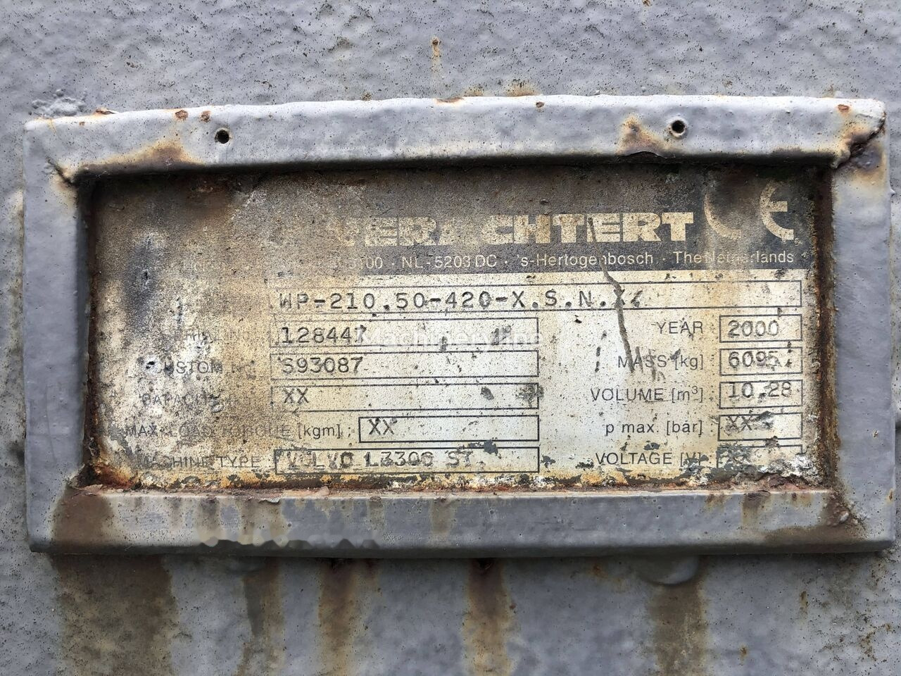 Verachtert loader bucket 4200 mm Volvo - Godet pour chargeur: photos 2 Verachtert loader bucket 4200 mm Volvo - Godet pour chargeur: photos 2