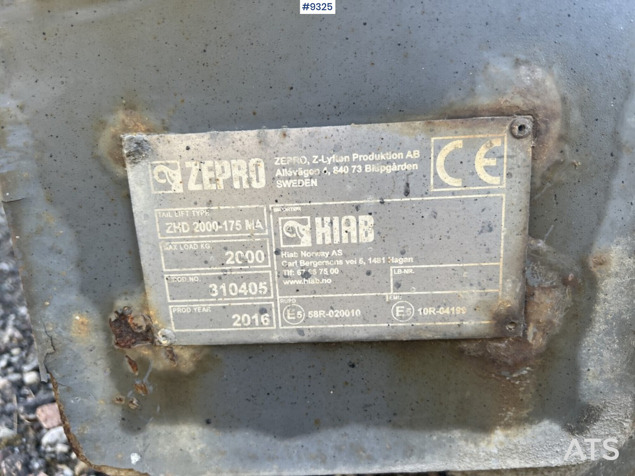 Bakgavellyft Zepro ZHD 2000-175 MA - Hayon élévateur: photos 5 Bakgavellyft Zepro ZHD 2000-175 MA - Hayon élévateur: photos 5