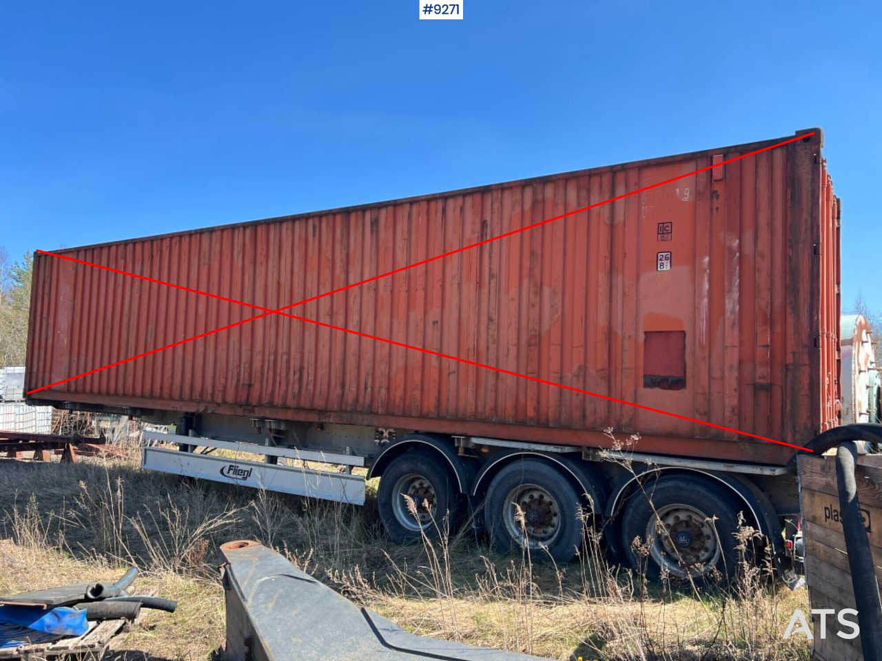 Container trailer- FLIEGL - Semi-remorque porte-conteneur/ Caisse mobile: photos 1 Container trailer- FLIEGL - Semi-remorque porte-conteneur/ Caisse mobile: photos 1